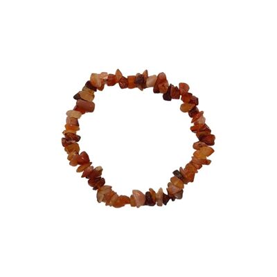 Bracciale elasticizzato con pietre preziose Corniola rossa