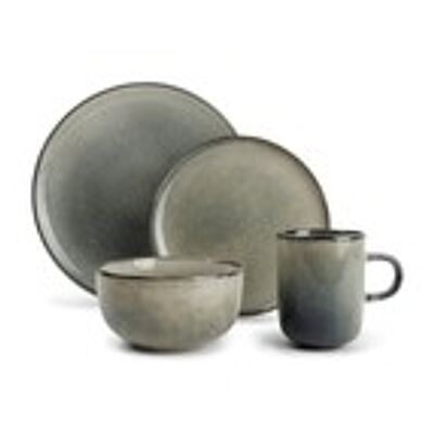 Servies 16-delig groen/blauw Meridian