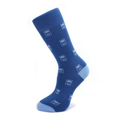 Blue i-pod socks socks