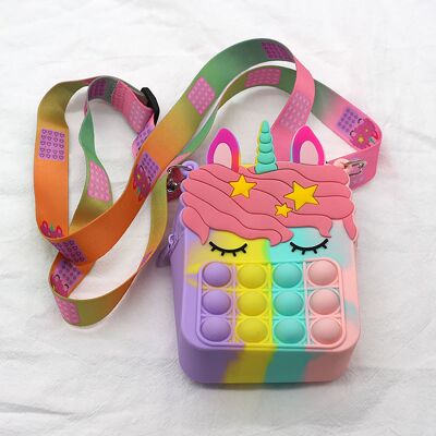 Unicorn pop it toy bag pop it Pops Its Fidget (SKU: FA006B)