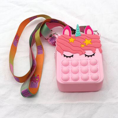 Unicorn pop it toy bag pop it Pops Its Fidget (SKU: FA006D)