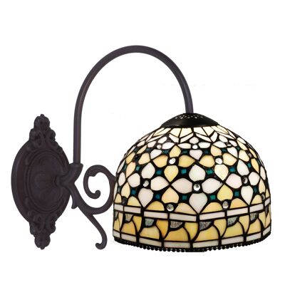 Wall lamp with arm Tiffany diameter 20cm Queen Series LG2137A1