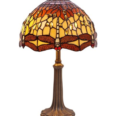 Lampada da tavolo Tiffany media diametro 30cm Serie Belle Amber LG232600P