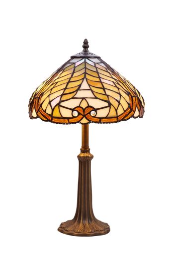 Lampe de table base Foma avec abat-jour Tiffany diamètre 30cm Série Dalí LG238600P 1