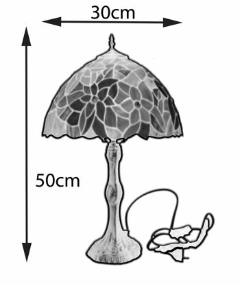 Lampe de table base Foma avec abat-jour Tiffany diamètre 30cm Série Dalí LG238600P 5