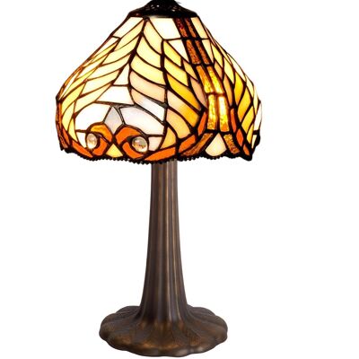 Base per lampada da tavolo piccola con paralume Tiffany diametro 20cm Serie Dalí LG238800P