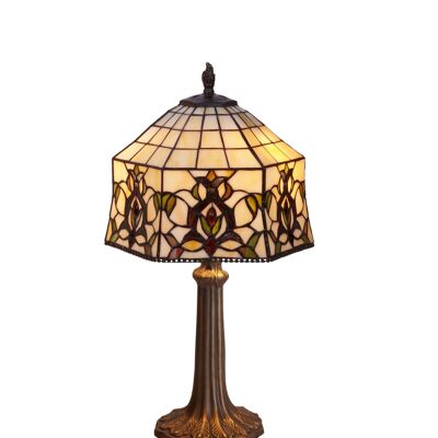 Petit socle de table avec écran Tiffany diamètre 20cm Série Hexa LG242800P