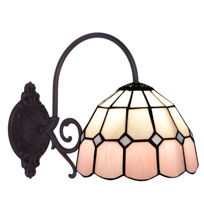 Wall lamp with arm Tiffany diameter 20cm Pink Series LG2817A1
