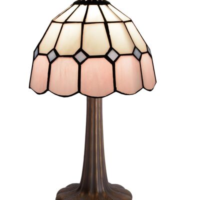 Small tabletop base with Tiffany screen diameter 20cm Pink Series LG281800P