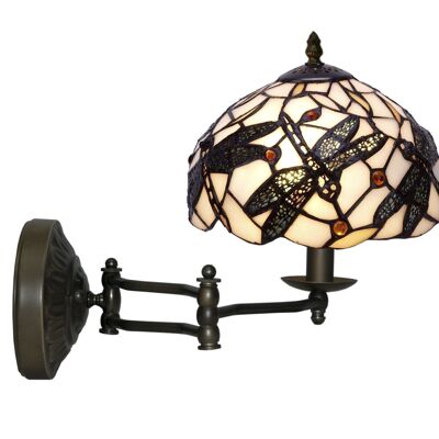 Wall lamp with mobile arm Tiffany diameter 20cm Pedrera Series LG2245D1