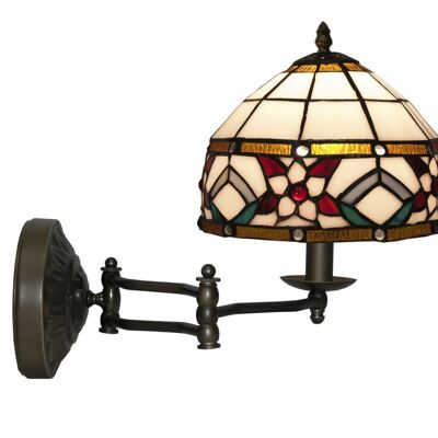 Wall lamp with mobile arm Tiffany diameter 20cm Museum Series LG2867D1
