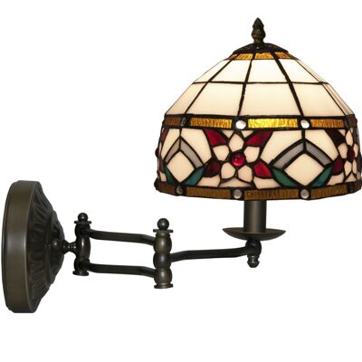 Lampada da parete con braccio mobile Tiffany diametro 20cm Serie Museum LG2867D1