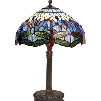 Grande lampe à poser Tiffany diamètre 40cm Belle Epoque Série LG197527