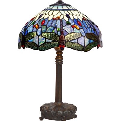 Grande lampe à poser Tiffany diamètre 40cm Belle Epoque Série LG197527