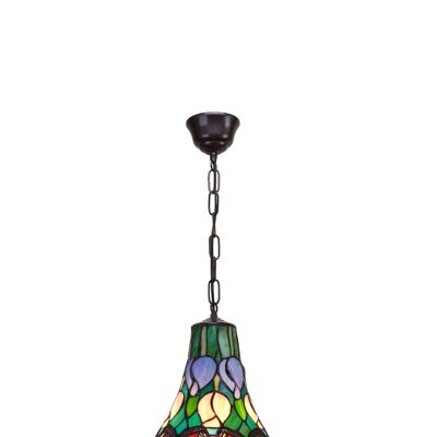 Medium Tiffany ceiling pendant with chain diameter 25cm Butterfly Series LG207499