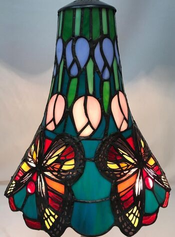 Plafonnier moyen Tiffany avec chaîne diamètre 25cm Série Butterfly LG207499 5