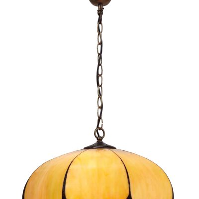 Medium Tiffany ceiling pendant with chain diameter 30cm Virginia Series LG212499