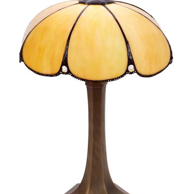 Lampe de table Tiffany moyenne à base hexagonale diamètre 30cm Série Virginia LG212643