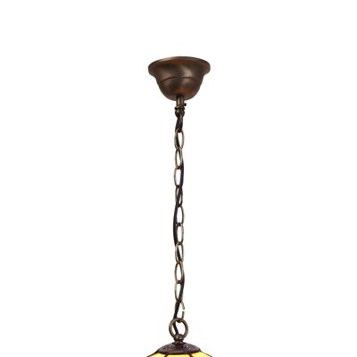 Smaller Tiffany ceiling pendant with chain diameter 20cm Virginia Series LG212899