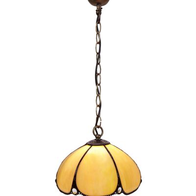 Smaller Tiffany ceiling pendant with chain diameter 20cm Virginia Series LG212899