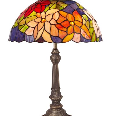Grande lampada da tavolo Tiffany diametro 40cm Serie Güell LG222722