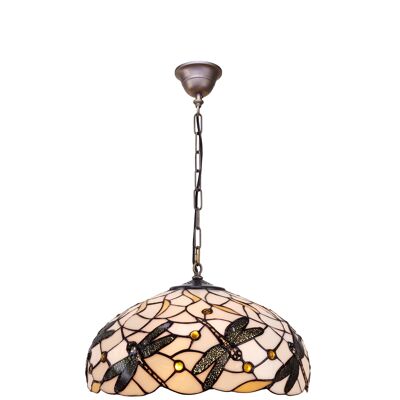 Ceiling pendant larger diameter 45cm with chain Tiffany Pedrera Series LG223999