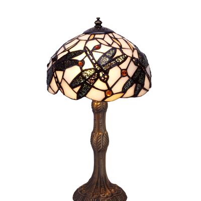 Tischlampe mittelgroß, Tiffany-Form, Sockeldurchmesser 30 cm, Pedrera-Serie LG224460
