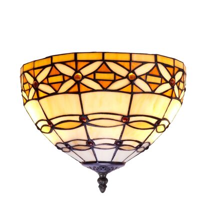 Medium ceiling lamp Tiffany diameter 30cm Ivory Series LG225500