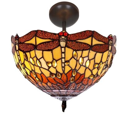 Tiffany medium ceiling low ceiling lamp diameter 30cm Belle Amber Series LG232544