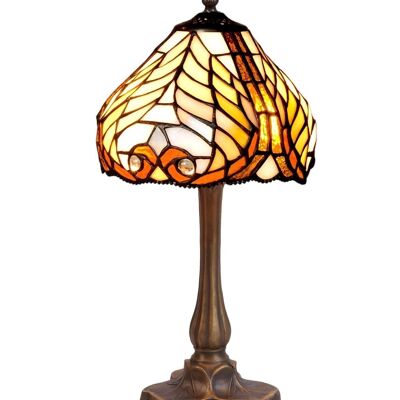 Lampe de table avec base en forme de trèfle avec abat-jour Tiffany, diamètre 20cm Série Dalí LG238870