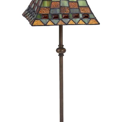 Hohe Tischlampe Tiffany-Grüntöne LG240575