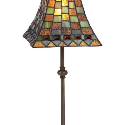 Tall table lamp Tiffany green tones LG240575