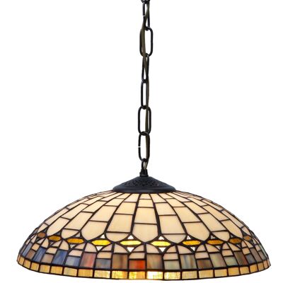 Ceiling pendant with chain and Tiffany screen diameter 40cm Quarz Series LG241099