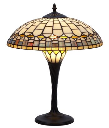 Base lampe de table en opaline Tiffany diamètre 40cm Série Quarz LG241217 1