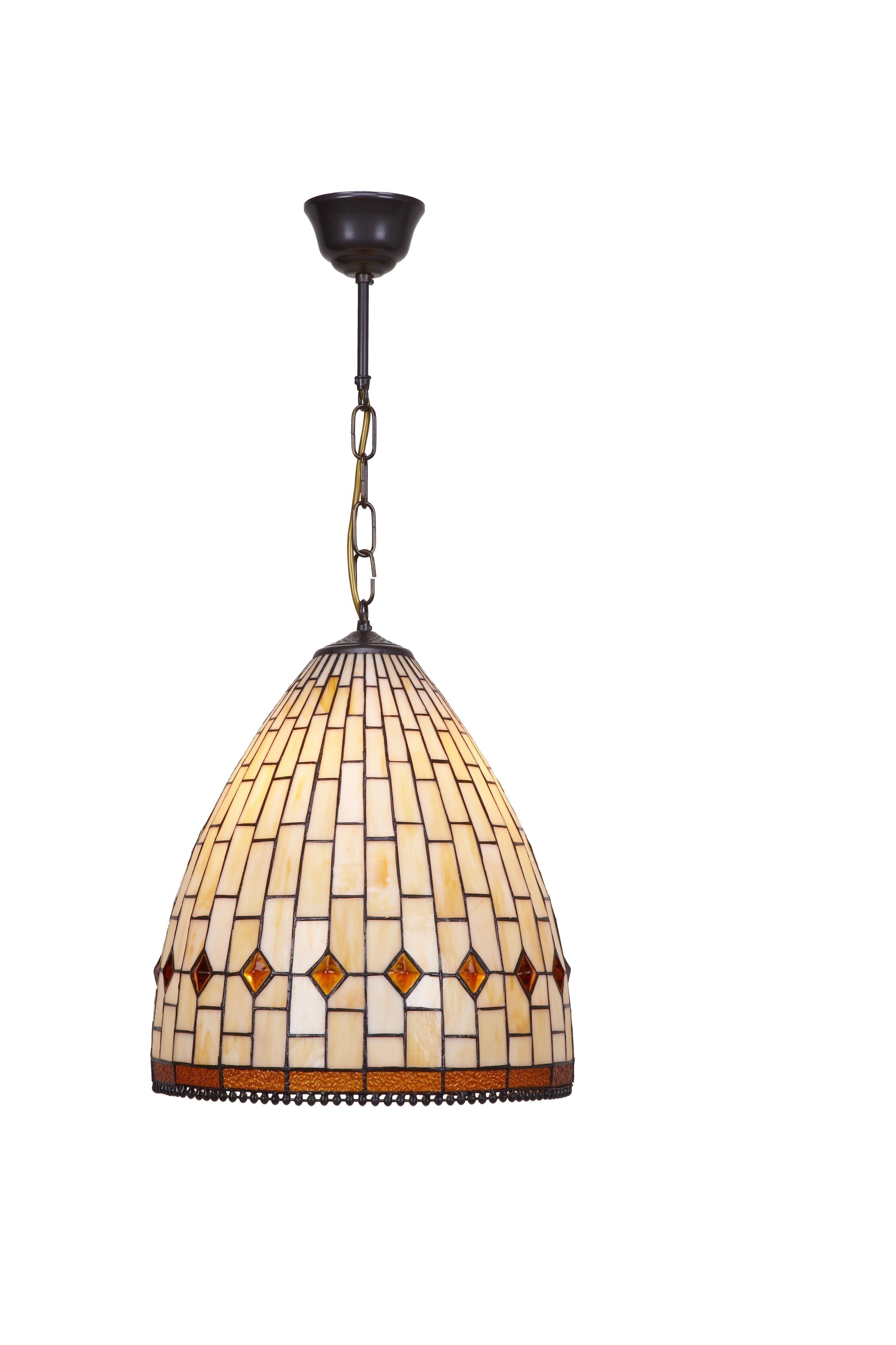 Deckenanhänger mit Kette und Tiffany-Bildschirm, Durchmesser 30 cm, Art Series LG244599