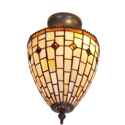 Low ceiling lamp with Tiffany screen, indirect light, diameter 20cm Art Series LG244844