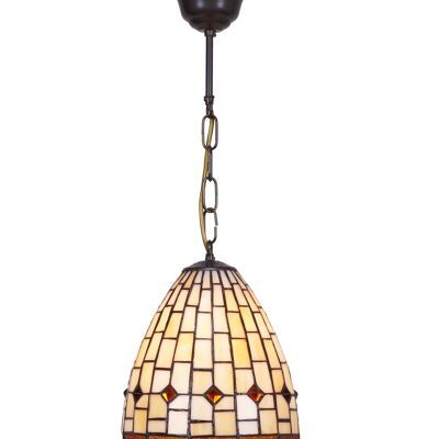 Ceiling pendant with chain and Tiffany screen diameter 20cm Art Series LG244899