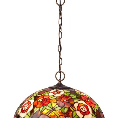 Ceiling pendant with chain and Tiffany screen diameter 45cm New York Series LG247199