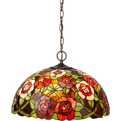 Ceiling pendant with chain and Tiffany screen diameter 45cm New York Series LG247199