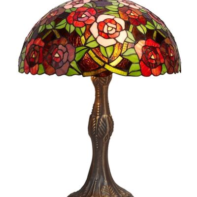 Lampe de table base Foma avec écran Tiffany diamètre 30cm Série New York LG247660