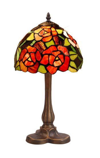 Lampe à poser avec socle en forme de trèfle avec abat-jour Tiffany diamètre 20cm Série New York LG247870 1