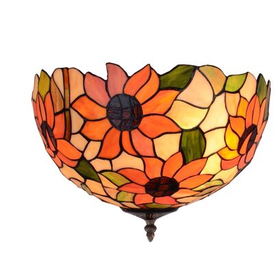 Ceiling fixture attached to the ceiling with Tiffany screen diameter 30cm Diamond Series LG280500