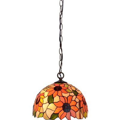Ceiling pendant with chain and Tiffany screen diameter 20cm Diamond Series LG280799