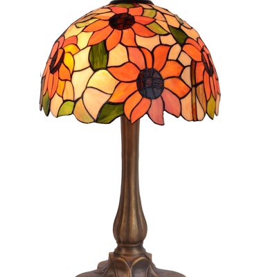 Table top with clover shape base with Tiffany screen diameter 20cm Diamond Series LG280870