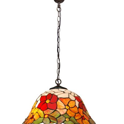 Ceiling pendant with chain and Tiffany screen diameter 40cm Bell Series LG282199
