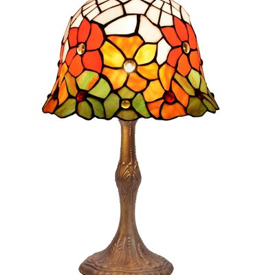 Lampada da tavolo con forma Tiffany e schermo diametro 30cm Serie Bell LG282660
