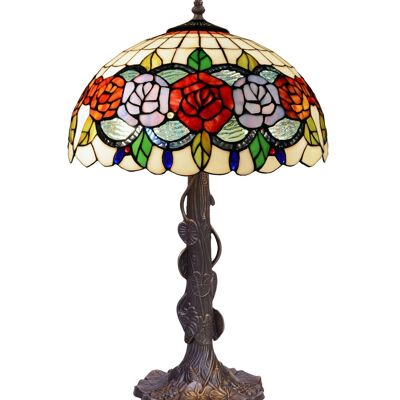 Foma tabletop base with Tiffany screen diameter 40cm Rosy Series LG283320