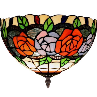 Ceiling fixture attached to the ceiling with Tiffany screen diameter 30cm Rosy Series LG283500