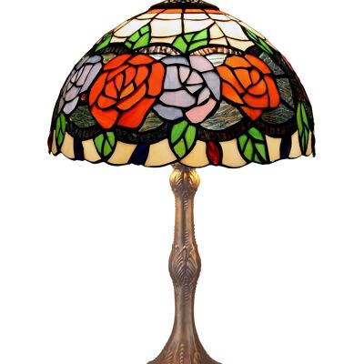 Foma tabletop base with Tiffany screen diameter 30cm Rosy Series LG283660