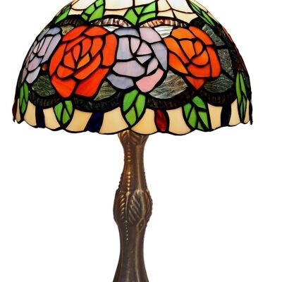 Tischlampe mit Tiffany-Form und Schirmdurchmesser 20 cm Rosy-Serie LG283880